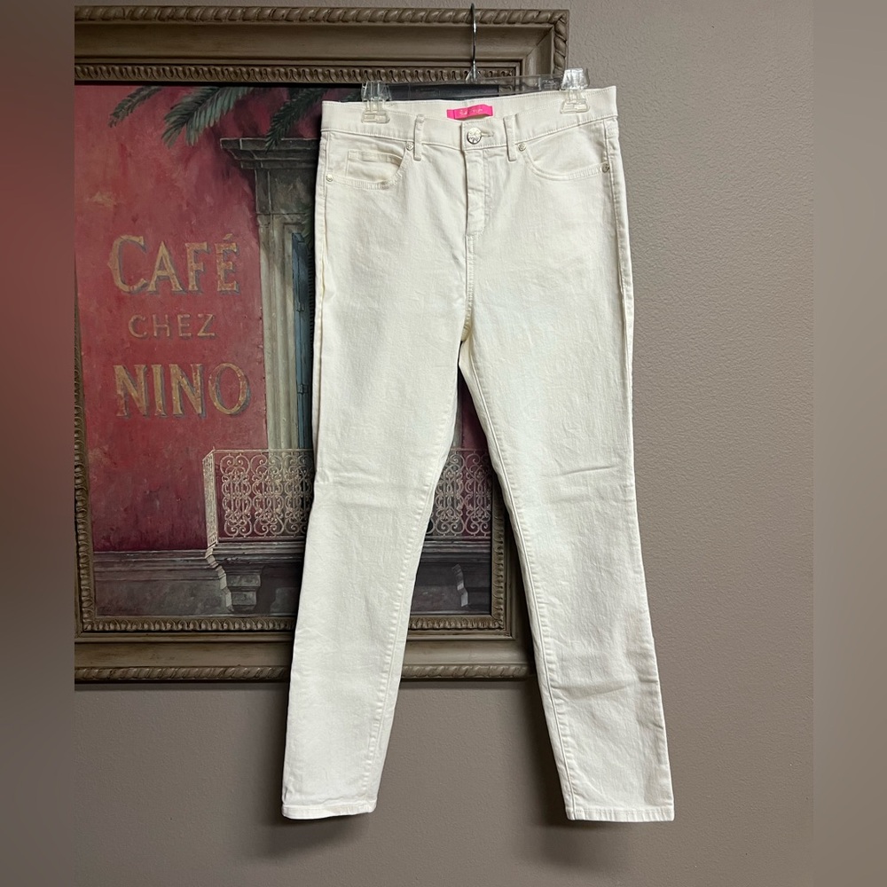 🌸 Lilly Pulitzer Soft White Skinny Jeans